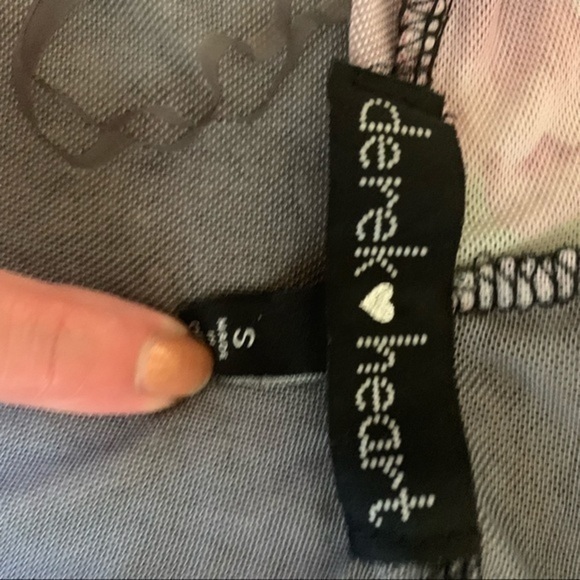 Derek heart Sheer Black Floral Kimono size Small - Picture 7 of 7